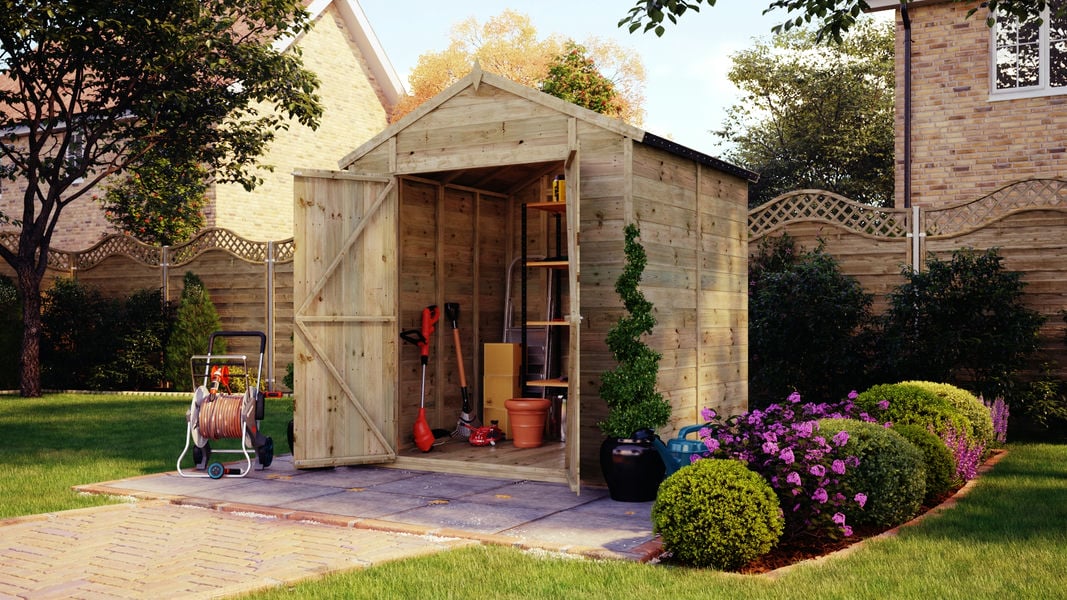 09 6x6 Hobbyist Apex Windowless Garden Shed Pressure Treated Cladding 09 6x6 Hobbyist Apex Windowless Garden Shed Pressure Treated Cladding