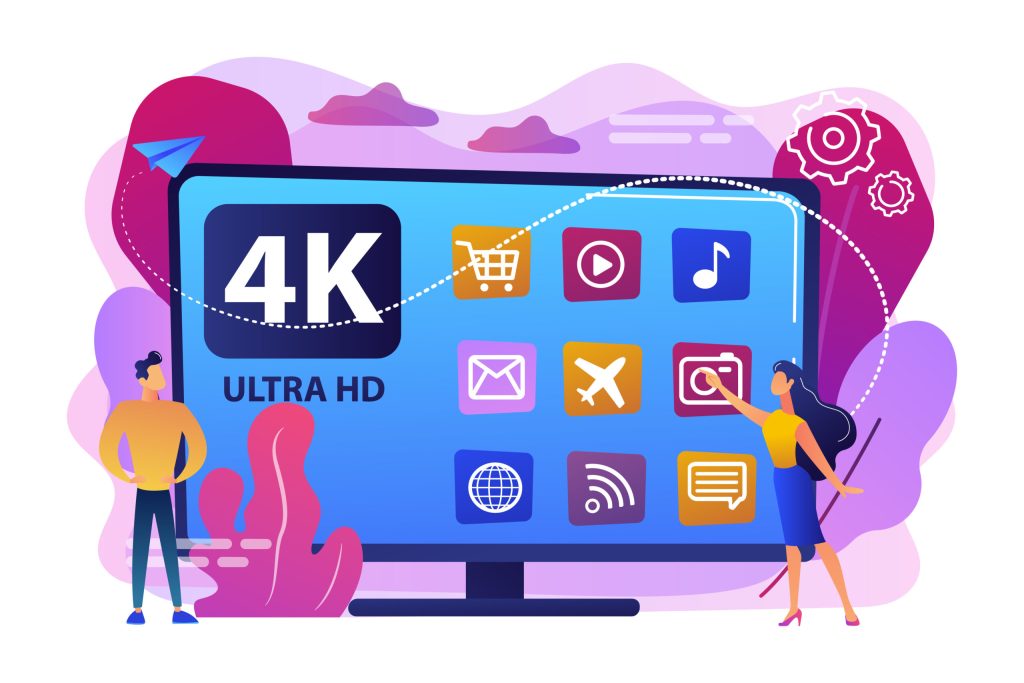 UHD smart TV concept vector illustration