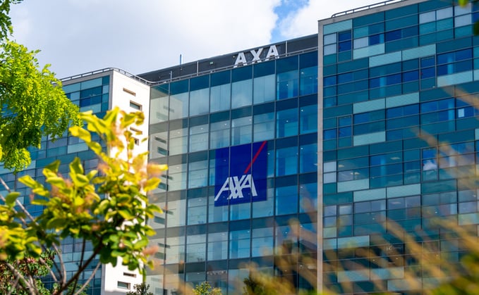 Exterior view of the headquarters of the insurance group Axa